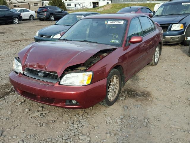 4S3BE625747211716 - 2004 SUBARU LEGACY L S RED photo 2