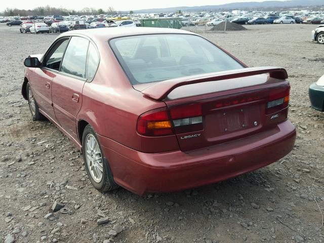 4S3BE625747211716 - 2004 SUBARU LEGACY L S RED photo 3