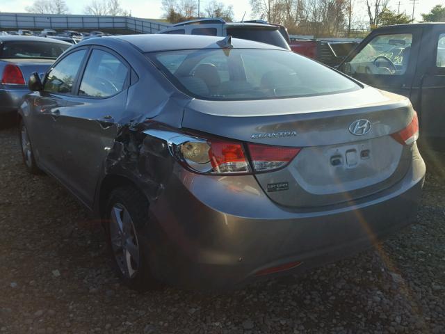 5NPDH4AE7DH295487 - 2013 HYUNDAI ELANTRA GL GRAY photo 3