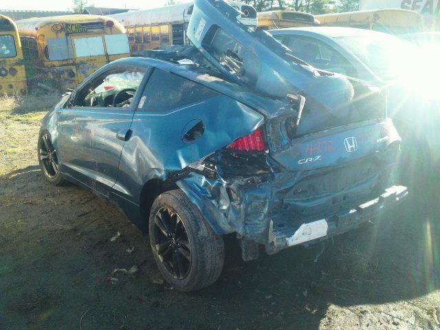 JHMZF1D65ES000709 - 2014 HONDA CR-Z EX BLUE photo 3