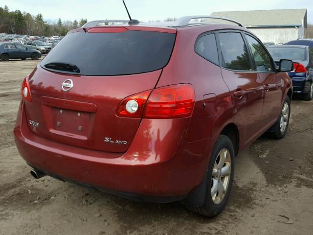 JN8AS58V48W143851 - 2008 NISSAN ROGUE S MAROON photo 4