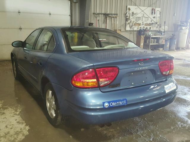 1G3NL52E7XC302543 - 1999 OLDSMOBILE ALERO GL BLUE photo 3