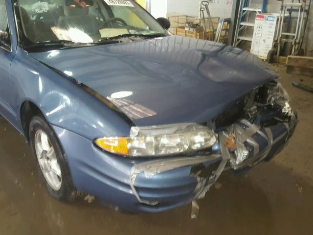 1G3NL52E7XC302543 - 1999 OLDSMOBILE ALERO GL BLUE photo 9