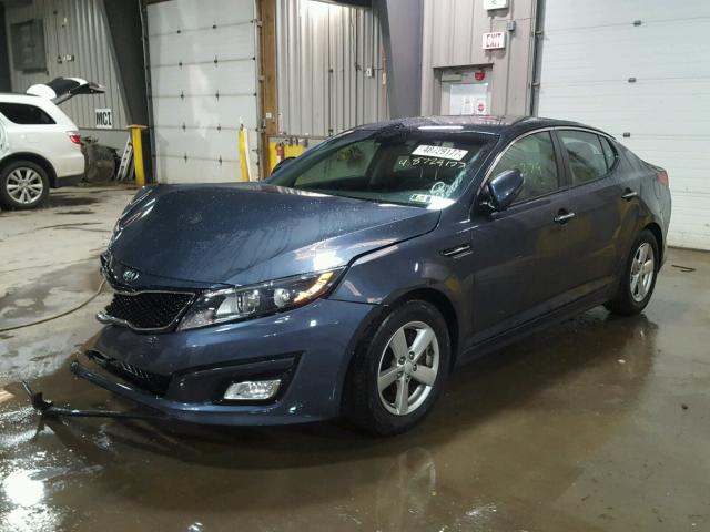 KNAGM4A71F5606888 - 2015 KIA OPTIMA LX BLUE photo 2