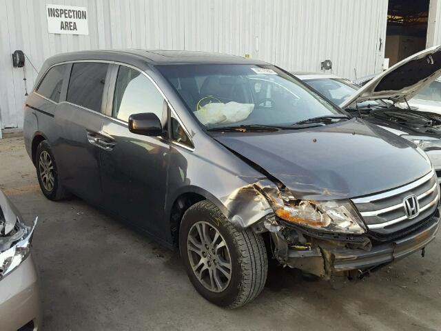 5FNRL5H6XBB047173 - 2011 HONDA ODYSSEY EX GRAY photo 1