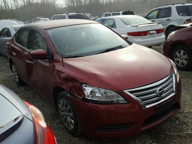 3N1AB7AP4FY239135 - 2015 NISSAN SENTRA S RED photo 1