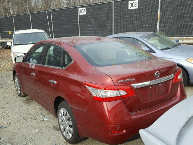 3N1AB7AP4FY239135 - 2015 NISSAN SENTRA S RED photo 3