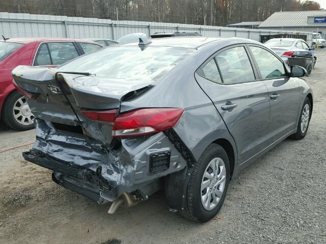 KMHD74LF0HU123513 - 2017 HYUNDAI ELANTRA SE GRAY photo 4