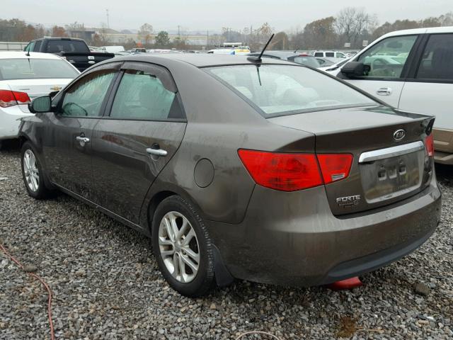 KNAFU4A29C5493882 - 2012 KIA FORTE EX BROWN photo 3