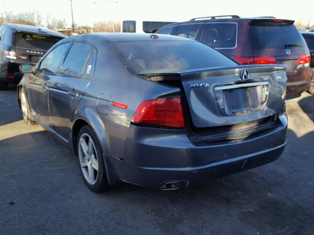 19UUA66255A044671 - 2005 ACURA TL GRAY photo 3