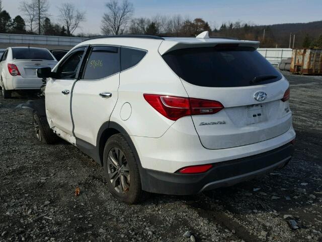 5XYZUDLB6EG228313 - 2014 HYUNDAI SANTA FE S WHITE photo 3