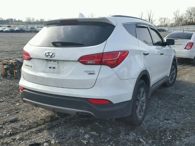 5XYZUDLB6EG228313 - 2014 HYUNDAI SANTA FE S WHITE photo 4