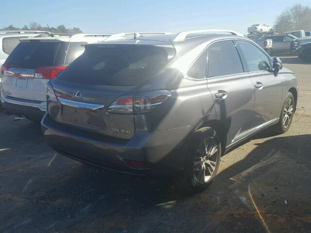 2T2ZK1BA7FC168063 - 2015 LEXUS RX 350 GRAY photo 4