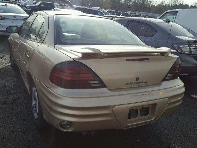 1G2NF52F02C109275 - 2002 PONTIAC GRAND AM S GOLD photo 3