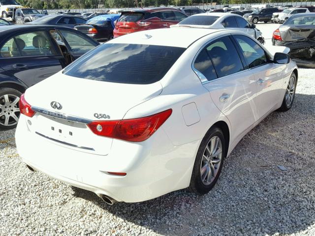 JN1BV7AP0EM688132 - 2014 INFINITI Q50 BASE WHITE photo 4