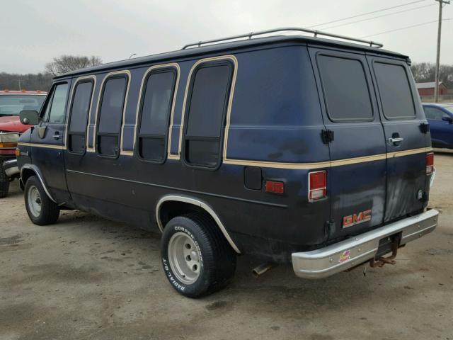 2GDEG25H7E4523081 - 1984 GMC RALLY WAGO BLUE photo 3