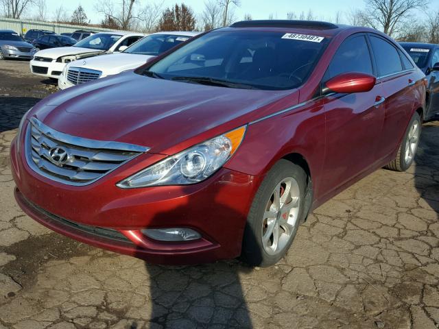 5NPEC4AB9CH456591 - 2012 HYUNDAI SONATA SE BURGUNDY photo 2