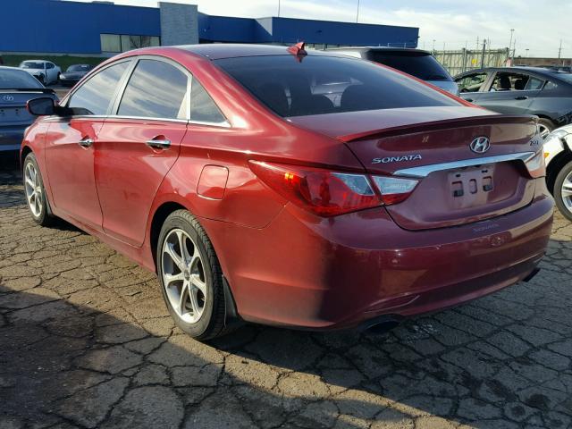 5NPEC4AB9CH456591 - 2012 HYUNDAI SONATA SE BURGUNDY photo 3