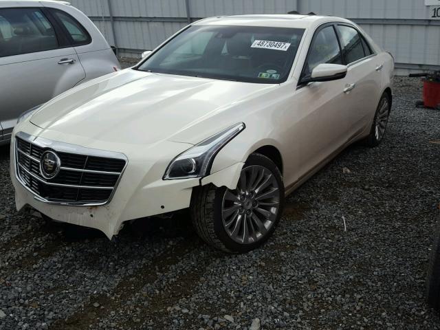 1G6AZ5S31E0143659 - 2014 CADILLAC CTS PREMIU WHITE photo 2