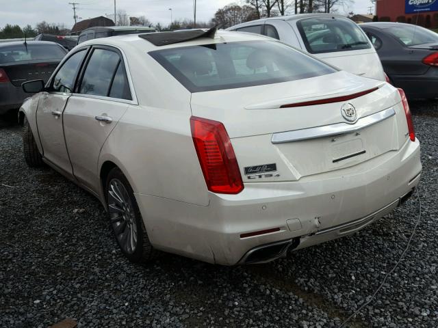 1G6AZ5S31E0143659 - 2014 CADILLAC CTS PREMIU WHITE photo 3