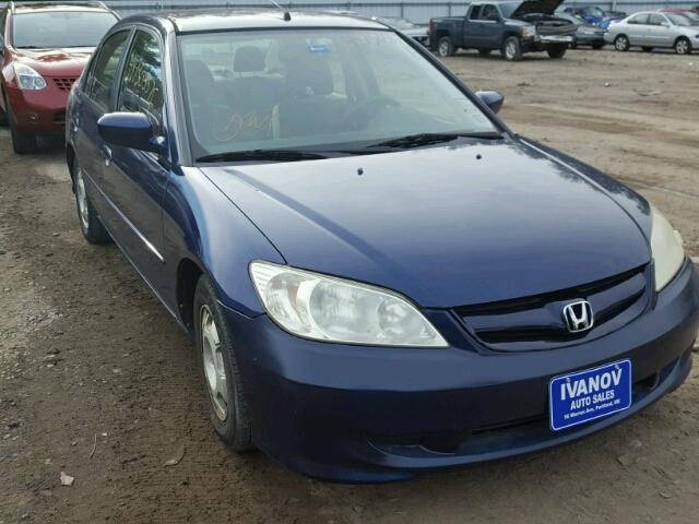 JHMES966X5S011923 - 2005 HONDA CIVIC HYBR BLUE photo 1