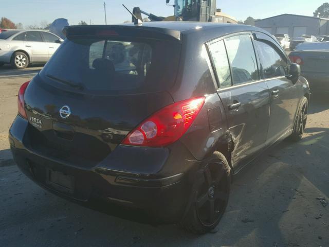 3N1BC13E09L473011 - 2009 NISSAN VERSA S BLACK photo 4