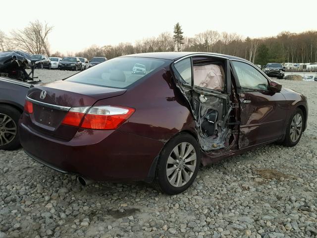 1HGCR2F71DA176141 - 2013 HONDA ACCORD EX RED photo 4