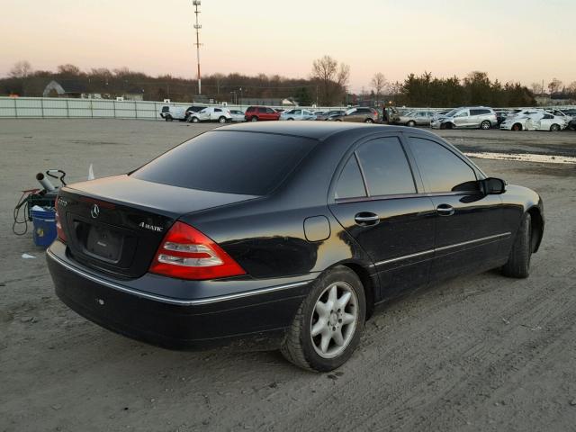 WDBRF84J44F514720 - 2004 MERCEDES-BENZ C 320 4MAT BLACK photo 4