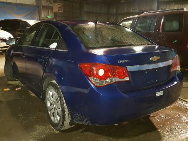 1G1PC5SH6C7223802 - 2012 CHEVROLET CRUZE LS BLUE photo 3