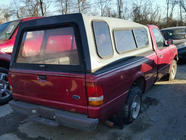 1FTCR10A1TUC70532 - 1996 FORD RANGER RED photo 4