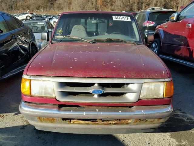 1FTCR10A1TUC70532 - 1996 FORD RANGER RED photo 9