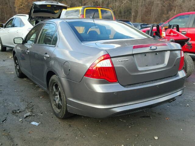 3FAHP0HA1AR348103 - 2010 FORD FUSION SE GRAY photo 3