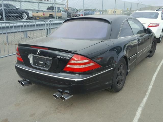 WDBPJ75J52A029155 - 2002 MERCEDES-BENZ CL 500 BLACK photo 4