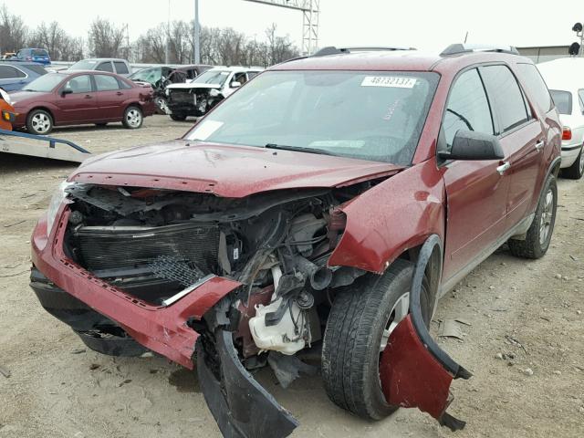 1GKLVKED0AJ190565 - 2010 GMC ACADIA SL MAROON photo 2