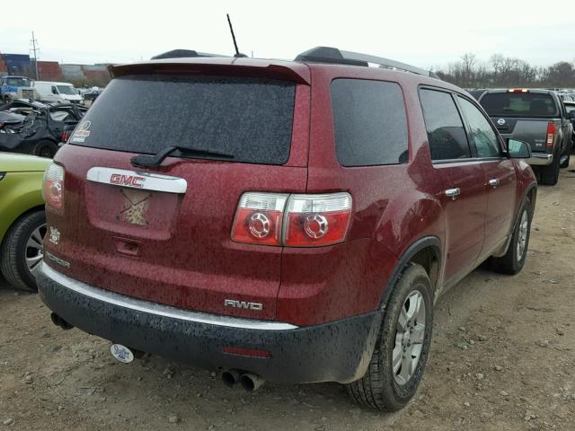 1GKLVKED0AJ190565 - 2010 GMC ACADIA SL MAROON photo 4