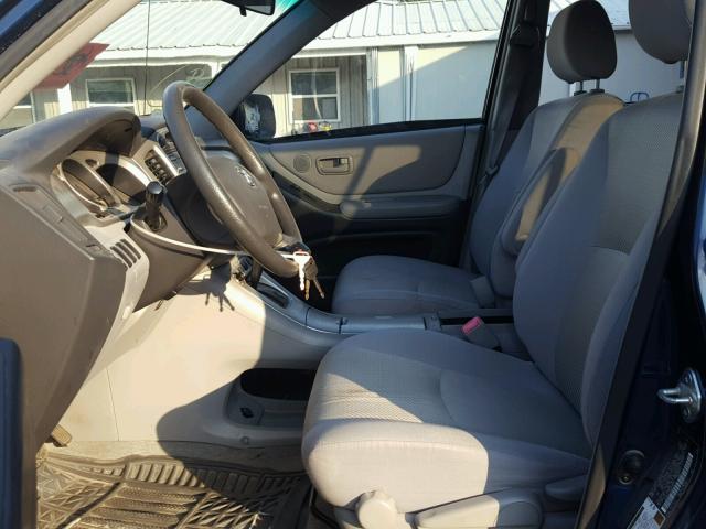 JTEGD21A360145611 - 2006 TOYOTA HIGHLANDER BLUE photo 5