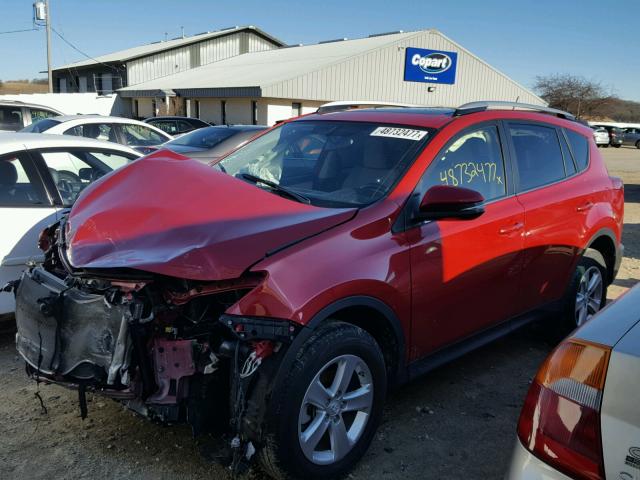 JTMRFREV6ED073078 - 2014 TOYOTA RAV4 XLE RED photo 2