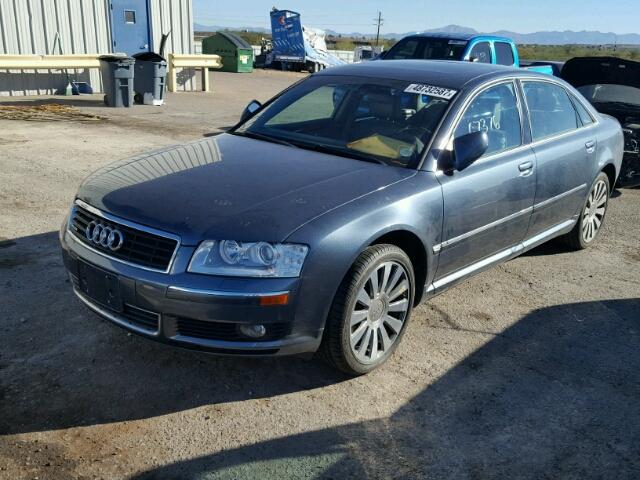 WAUML44E24N024392 - 2004 AUDI A8 L QUATT BLUE photo 2