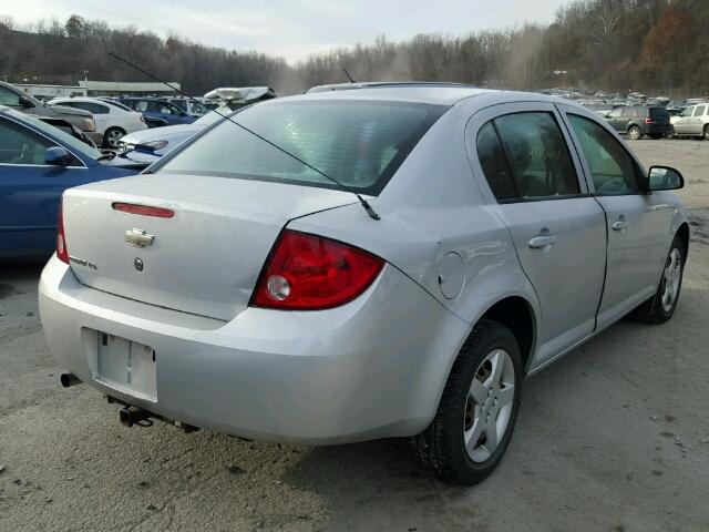 1G1AK55F867681090 - 2006 CHEVROLET COBALT LS SILVER photo 4