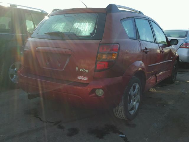 5Y2SL63895Z409833 - 2005 PONTIAC VIBE BURGUNDY photo 4