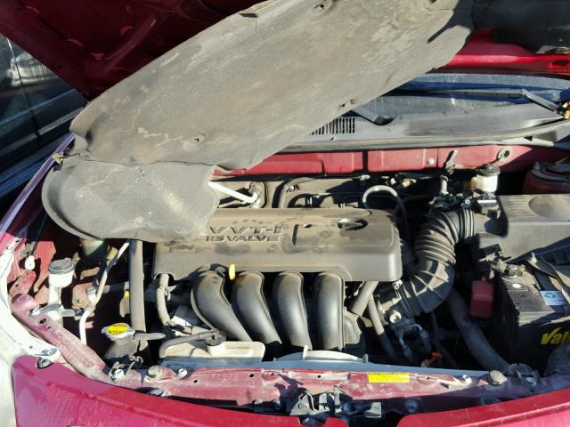 5Y2SL63895Z409833 - 2005 PONTIAC VIBE BURGUNDY photo 7