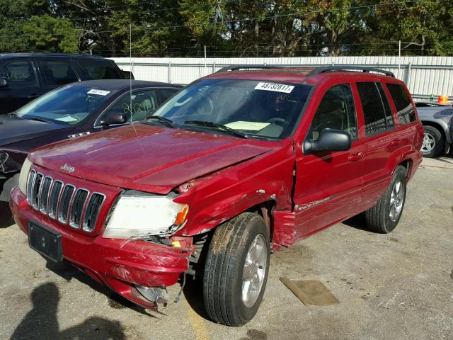 1J4GX58N53C535295 - 2003 JEEP GRAND CHER RED photo 2