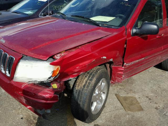 1J4GX58N53C535295 - 2003 JEEP GRAND CHER RED photo 9