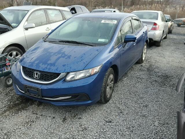 19XFB2F57FE268532 - 2015 HONDA CIVIC LX BLUE photo 2