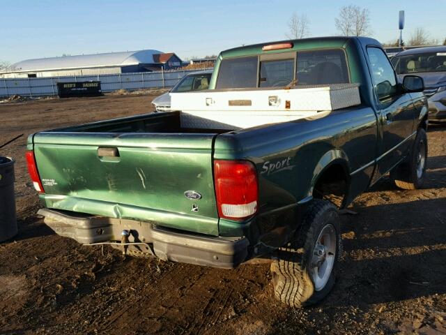 1FTYR10V0YTA96068 - 2000 FORD RANGER GREEN photo 4