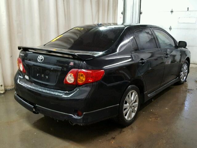 1NXBU40E29Z002088 - 2009 TOYOTA COROLLA BA BLACK photo 4