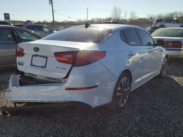 5XXGR4A61FG401627 - 2015 KIA OPTIMA SX WHITE photo 4