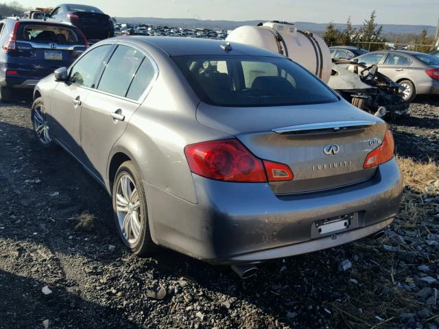 JN1CV6AR9CM681662 - 2012 INFINITI G37 GRAY photo 3