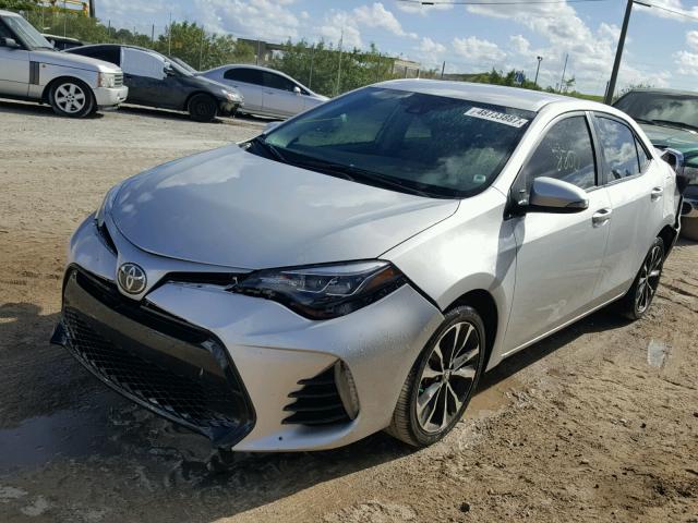 2T1BURHE3HC803825 - 2017 TOYOTA COROLLA L GRAY photo 2