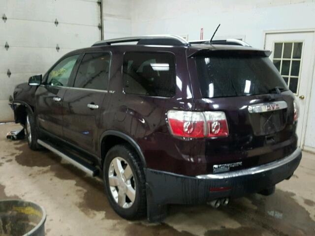 1GKER23778J156059 - 2008 GMC ACADIA SLT MAROON photo 3